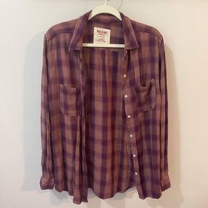 Boyfriend fit flannel shirt